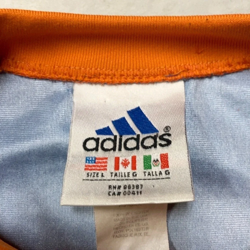 Vintage 90s adidas Jersey Shiny Silky Dazzle Shirt Soccer Goalkeeper Mens L